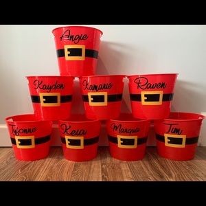 Custom Christmas buckets